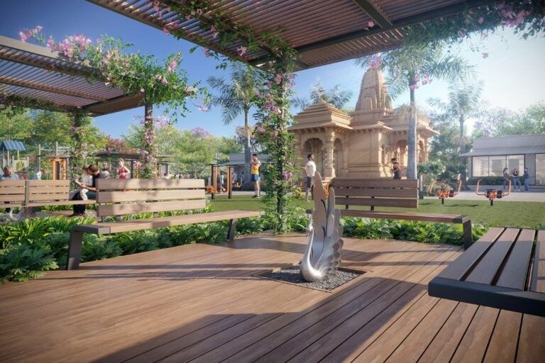 Morning view of the layout